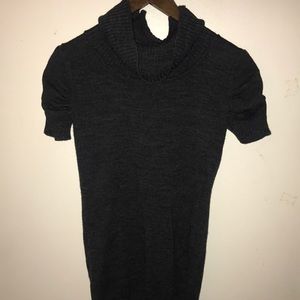 Cowl neck sweater dress